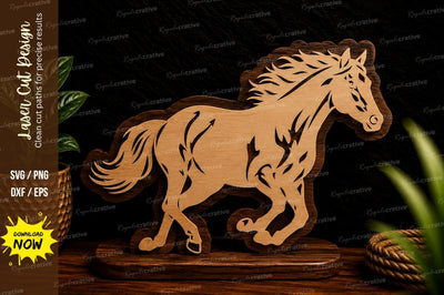 Running Horse Silhouette Laser Cut Svg Design SVG Regulrcrative 