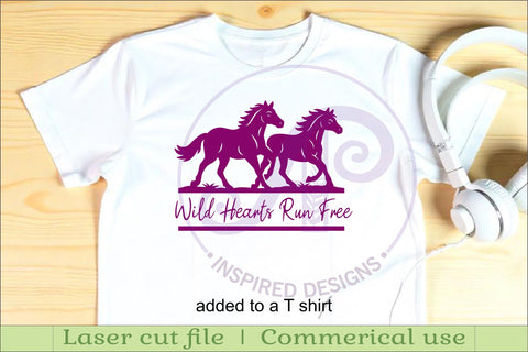 Running Horses Name Sign SVG, Horse Lover Wall Art Laser Cut SVG APInspireddesigns 