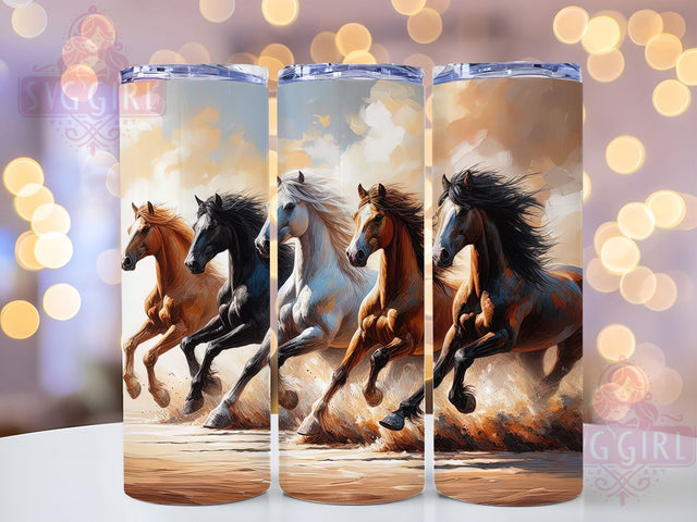 Running Horses Western Equestrian Tumbler Wrap, Horse Sublimation Wrap, 20Oz Sublimation Wrap, Equestrian Drinkware, Wild Horses Cup Wrap, Country Horse Tumbler, Western Horse Sublimation Sublimation SvggirlplusArt 