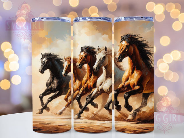 Running Horses Western Equestrian Tumbler Wrap, Horse Sublimation Wrap, 20Oz Sublimation Wrap, Equestrian Drinkware, Wild Horses Cup Wrap, Country Horse Tumbler, Western Horse Sublimation Sublimation SvggirlplusArt 