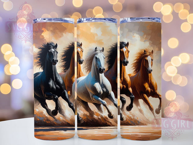 Running Horses Western Equestrian Tumbler Wrap, Horse Sublimation Wrap, 20Oz Sublimation Wrap, Equestrian Drinkware, Wild Horses Cup Wrap, Country Horse Tumbler, Western Horse Sublimation Sublimation SvggirlplusArt 