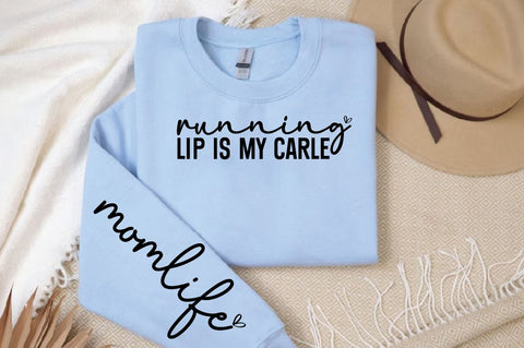 Running lip is mycarle lip is mycarle Sleeve Svg design SVG Designangry 