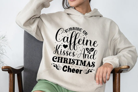 Running On Caffeine Kisses & Christmas Cheer SVG Angelina750 