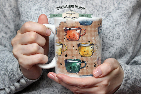 Running on Coffee and Sarcasm | Funny Sublimation Mug Design PNG Sublimation Ewe-N-Me Designs 