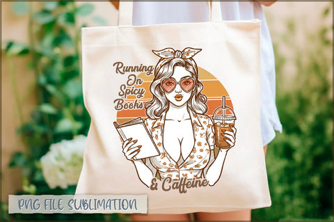 Running on spicy books & caffeine Tote Bag Sublimation Shetara Begum 