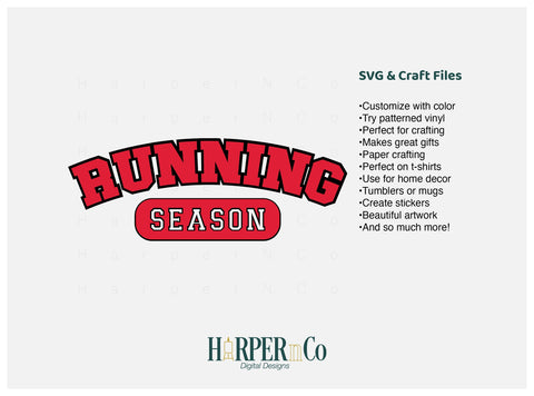 Running Season Laser SVG EPS Cut File SVG HarperNCo 