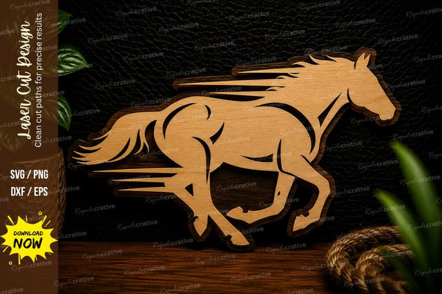 Running Wild Horse Laser Cut Svg Design SVG Regulrcrative 