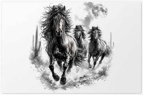 Running Wild Horses Desert Sublimation PNG SVG BillahCrafts 