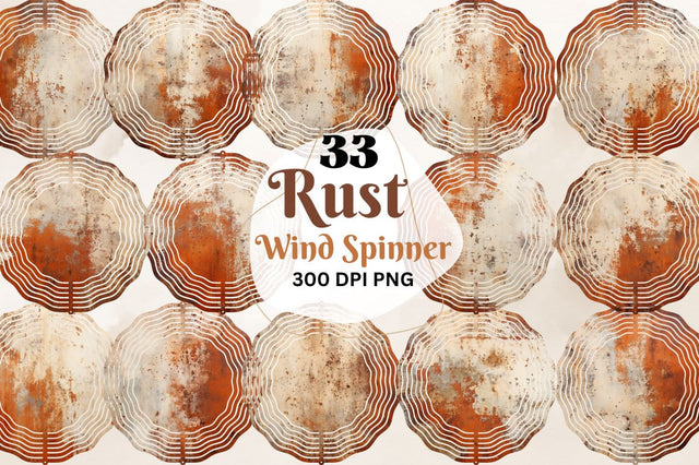 Rust Wind Spinner Sublimation Designs Bundle Sublimation Regulrcrative 