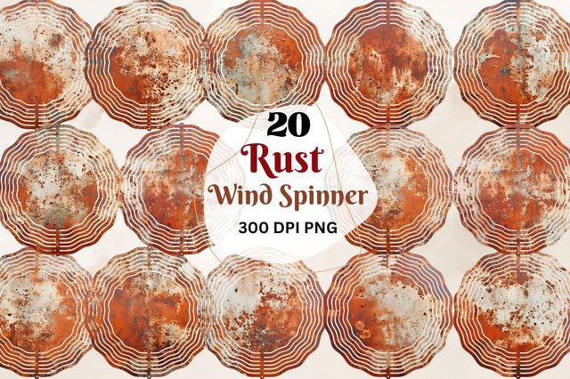 Rust Wind Spinner Sublimation Designs Bundle Sublimation Regulrcrative 