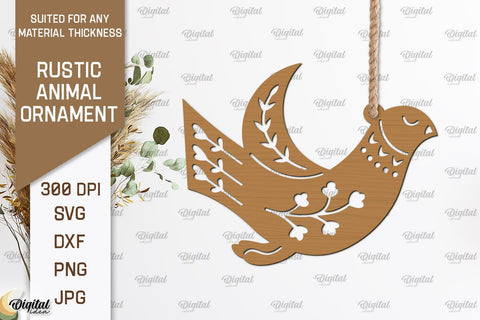 Rustic Animals Ornaments LaserCut Bundle. Animals SVG Design SVG Evgenyia Guschina 