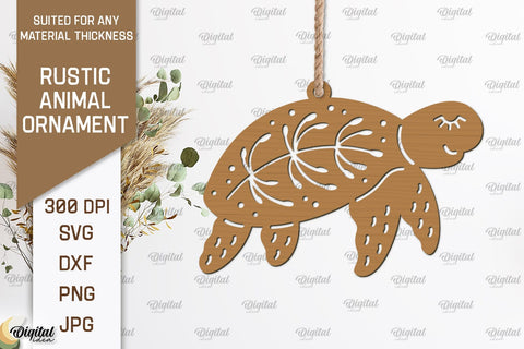 Rustic Animals Ornaments LaserCut Bundle. Animals SVG Design SVG Evgenyia Guschina 