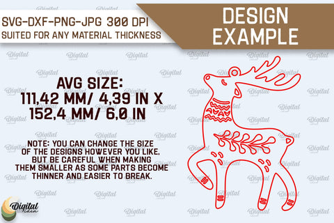 Rustic Animals Ornaments LaserCut Bundle. Animals SVG Design SVG Evgenyia Guschina 