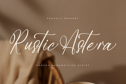 Rustic Astera - Modern Handwritten Script Font Letterena Studios 