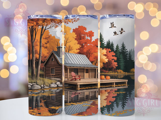 Rustic Autumn Cabin Tumbler, Fall Woods Wrap, 20oz Tumbler Sublimation, Rustic Forest Design, Cozy Seasonal Sublimation, Woodland Retreat Tumbler, Harvest Nature Wrap Sublimation SvggirlplusArt 