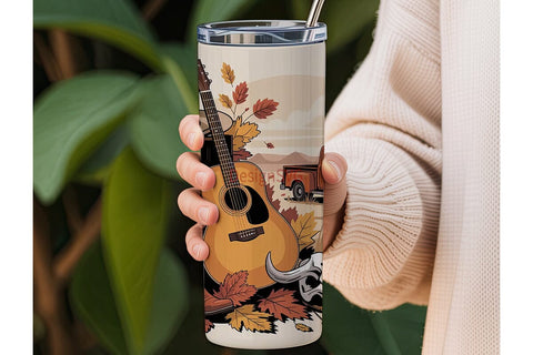 Rustic Autumn Country 20oz Tumbler Wrap Sublimation DesignSVG 