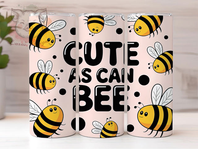 Rustic Bee Kind 20oz Tumbler Wrap, Cute As Can Bee, Bee Sublimation PNG, Funny Bee Quote, 20oz Tumbler Wrap, Rustic Bee Design, Farmhouse Bee Wrap Sublimation Lara' s Designs 