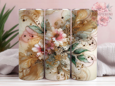 Rustic Boho Leopard Floral Tumbler, Boho Western Tumbler, Rustic Leopard Wrap, Whimsical Floral Wrap, Artistic Boho Wrap, Sublimation Design, Trendy Gift Idea Sublimation Li Zamperini 