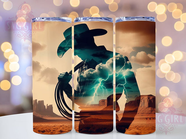 Rustic & Bold Cowboy Tumbler, Western Lasso Design, Rodeo Sublimation, 20oz Cowboy Tumbler, Wild West Tumbler, Cowboy Gift Idea, DIY Western Tumbler Sublimation SvggirlplusArt 
