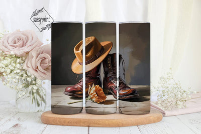 Rustic Boots & Hat 20oz Tumbler Wrap Sublimation sassyprint 