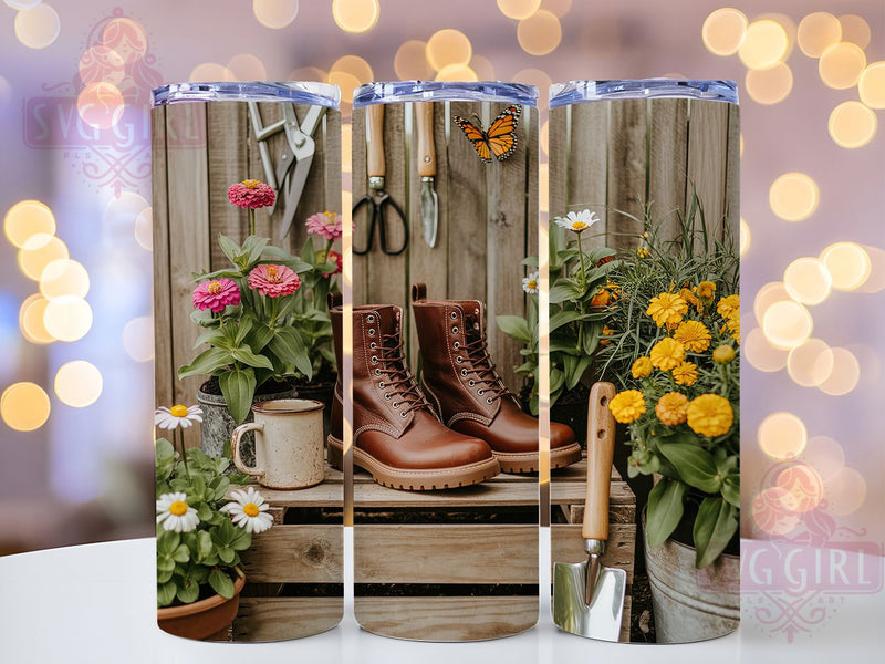 Rustic Botanical Floral Tumbler, Plant Lover Tumbler, Stylish 20oz Wrap, Sublimation Design, Trendy Gift Idea, Botanical Plant Wrap, Rustic Floral Tumbler Sublimation SvggirlplusArt 