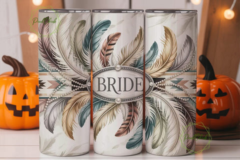 Rustic Bride 20oz Tumbler Wrap Sublimation PixelChick 