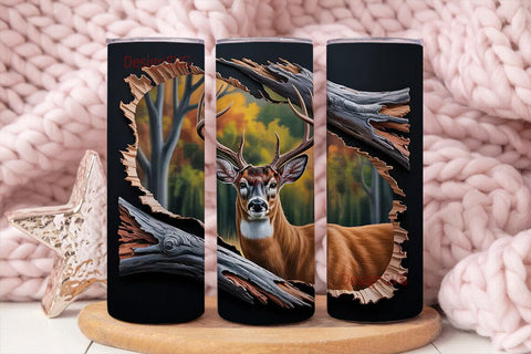 Rustic Buck 20oz Tumbler Wrap Sublimation DesignSVG 