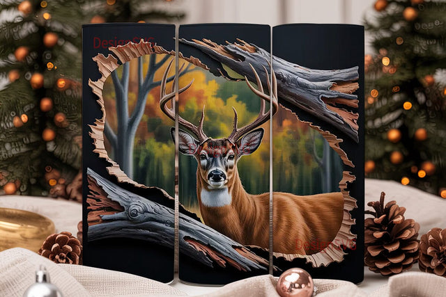 Rustic Buck 20oz Tumbler Wrap Sublimation DesignSVG 