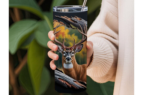 Rustic Buck 20oz Tumbler Wrap Sublimation DesignSVG 