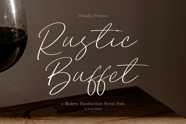 Rustic Buffet - Modern Handwritten Script Font Font Timur type 