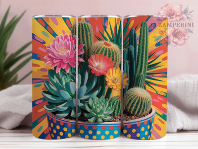 Rustic Cactus Succulent Tumbler, Plant Lover Tumbler, Rustic 20oz Wrap, Sublimation Design, Stylish Gift Idea, Fun Plant Wrap, Desert Succulent Tumbler Sublimation Li Zamperini 