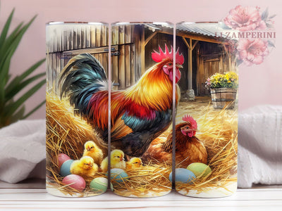 Rustic Chicken Farm Tumbler, Farmhouse Tumbler Design, 20oz Tumbler Wrap, Sublimation Design, Country Life Gift, Rustic Farm Wrap, Poultry Lover Tumbler Sublimation Li Zamperini 