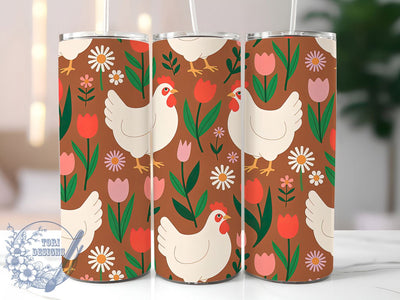 Rustic Chicken Farm Tumbler, Western Tumbler, Rustic 20oz Wrap, Sublimation Design, Stylish Gift Idea, Farm Animal Wrap, Country Western Tumbler Sublimation ToriDesigns 