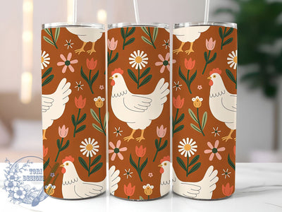 Rustic Chicken Farm Tumbler, Western Tumbler, Rustic 20oz Wrap, Sublimation Design, Stylish Gift Idea, Farm Animal Wrap, Country Western Tumbler Sublimation ToriDesigns 