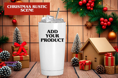 Rustic Christmas Atmosphere Scene Mock Up Photo Sublimatiz Designs 