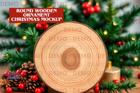 Rustic Christmas Ornament Mockup Mock Up Photo Sublimatiz Designs 