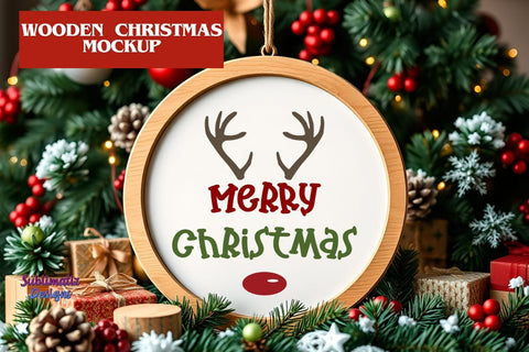 Rustic Christmas Ornament Mockup Mock Up Photo Sublimatiz Designs 