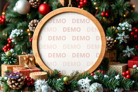 Rustic Christmas Ornament Mockup Mock Up Photo Sublimatiz Designs 