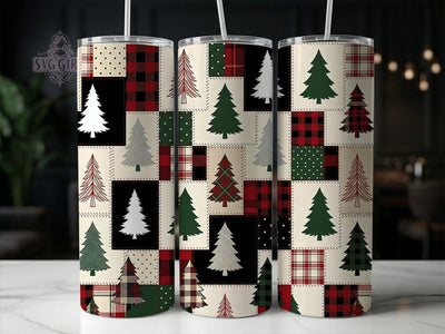 Rustic Christmas Quilt 20oz Tumbler, Rustic Christmas, Christmas Quilt, Quilt Tumbler, 20oz Tumbler, Rustic Tumbler, Holiday Quilt, Tumbler Wrap Sublimation SvggirlplusArt 