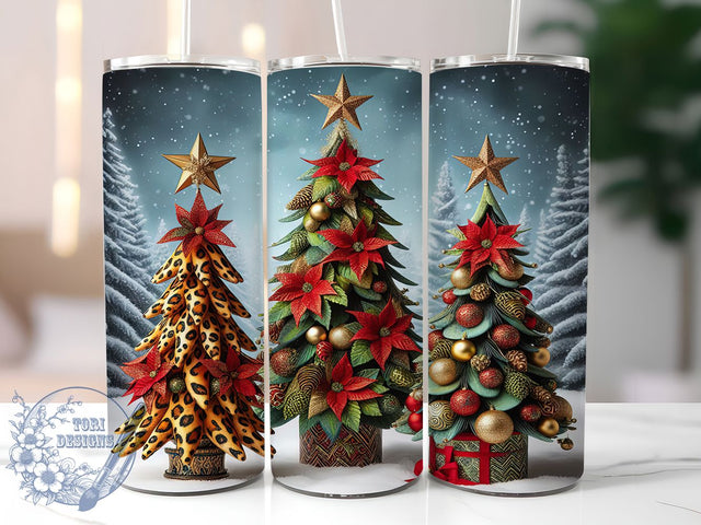 Rustic Christmas Tree Holiday Tumbler, Holiday Sublimation Design, Festive Cup Art, 20oz Xmas Tumbler, Whimsical Rustic Mug, Stylish Christmas Cup, Cozy Holiday Wrap Sublimation ToriDesigns 