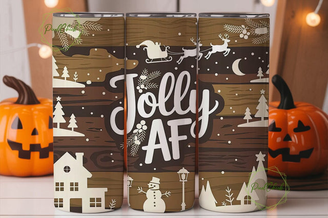 Rustic Christmas Tumbler Wrap Sublimation PixelChick 