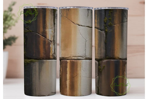 Rustic Concrete 20oz Tumbler Wrap Sublimation PixelChick 