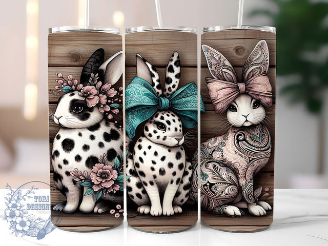 Rustic Country Bunny Tumbler, Easter Bunny Tumbler, Stylish 20oz Wrap, Sublimation Design, Trendy Gift Idea, Country Bunny Wrap, Whimsical Easter Tumbler Sublimation ToriDesigns 