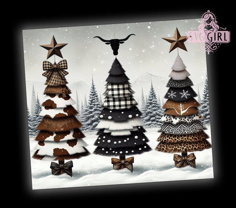 Rustic Country Christmas Tumbler, Country Christmas Tumbler, Christmas Trees Design, 20oz Wrap, Rustic Holiday Decor, Festive Drinkware, Winter Sublimation, Holiday Gift Sublimation SvggirlplusArt 