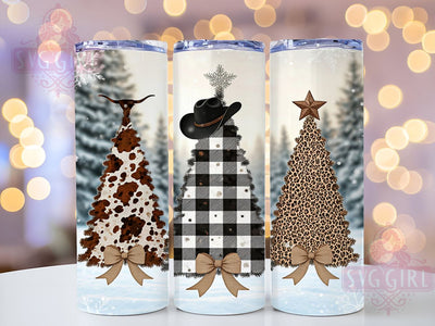 Rustic Country Christmas Tumbler, Country Christmas Tumbler, Christmas Trees Design, 20oz Wrap, Rustic Holiday Decor, Festive Drinkware, Winter Sublimation, Holiday Gift Sublimation SvggirlplusArt 