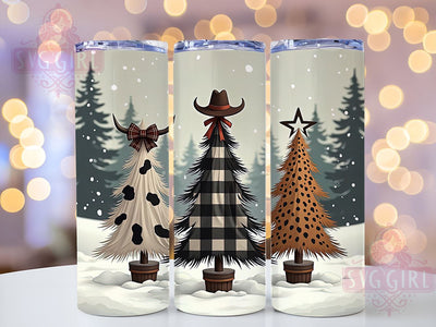 Rustic Country Christmas Tumbler, Country Christmas Tumbler, Christmas Trees Design, 20oz Wrap, Rustic Holiday Decor, Festive Drinkware, Winter Sublimation, Holiday Gift Sublimation SvggirlplusArt 