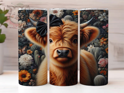 Rustic Country Floral Cow Tumbler, Cute Cow Tumbler, Rustic Cow Wrap, Adorable Floral Wrap, Country Cow Wrap, Sublimation Design, Trendy Gift Idea Sublimation Lara' s Designs 