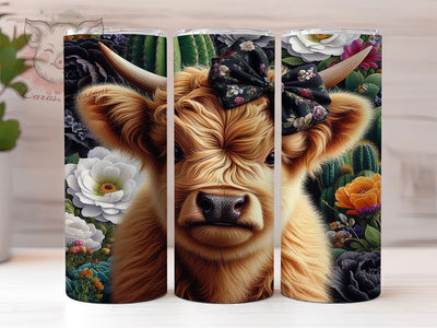 Rustic Country Floral Cow Tumbler, Cute Cow Tumbler, Rustic Cow Wrap, Adorable Floral Wrap, Country Cow Wrap, Sublimation Design, Trendy Gift Idea Sublimation Lara' s Designs 