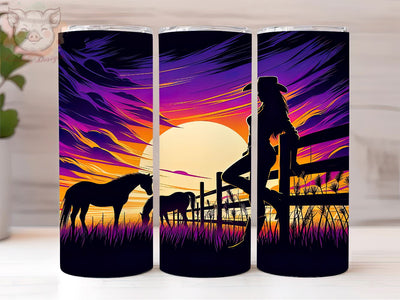Rustic Country Girl 20oz Tumbler Png, Straight & Tapered Tumbler Png, Cowgirl Tumbler Png, Digital Download PNG Sublimation Lara' s Designs 