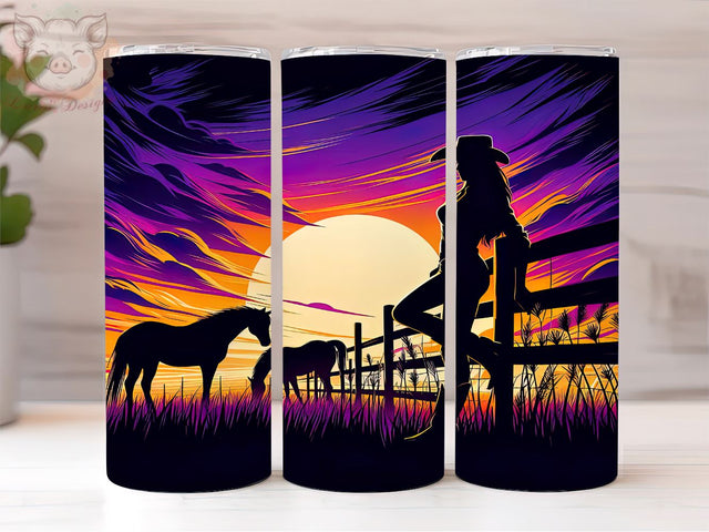 Rustic Country Girl 20oz Tumbler Png, Straight & Tapered Tumbler Png, Cowgirl Tumbler Png, Digital Download PNG Sublimation Lara' s Designs 